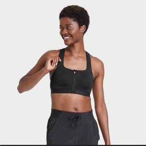 All in Motion Sculpt High Support front zip sports bra